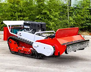 What are the safety considerations when using a remote control lawn mower?