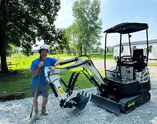 What attachments are compatible with 1.5-ton mini excavators?