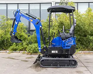 What tasks are suitable for a 1.6-ton mini excavator?
