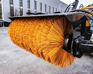 Mini Skid Steer Angle Broom Benefits for Municipal Fleets