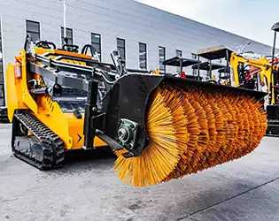 Mini Skid Steer Angle Broom Buying Guide: Size, Bristles, Motor