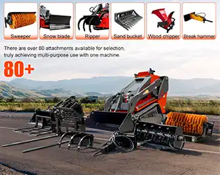 T1000 Mini Skid Steer Loader: Ideal for Material Handling & Excavation