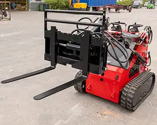 Adjustable-Width Mini Skid Steer Pallet Fork: Move Pallets in Tight Spaces